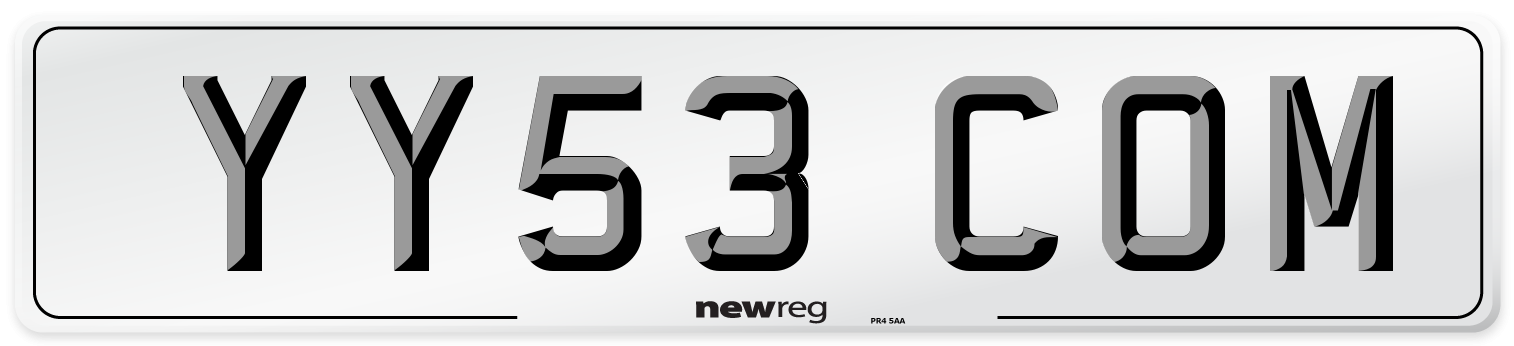 YY53 COM Number Plate from New Reg